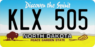 ND license plate KLX505