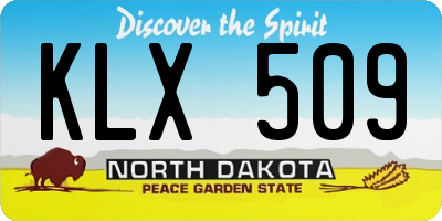 ND license plate KLX509