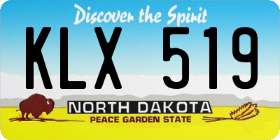 ND license plate KLX519