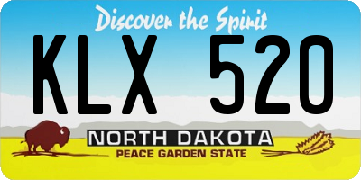 ND license plate KLX520