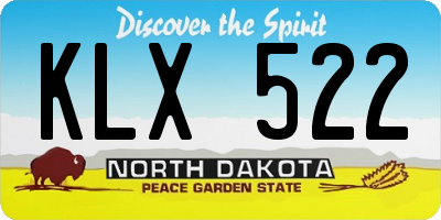 ND license plate KLX522