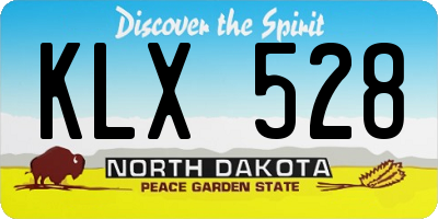 ND license plate KLX528