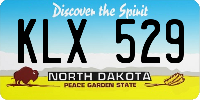 ND license plate KLX529