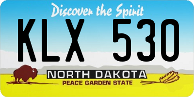 ND license plate KLX530