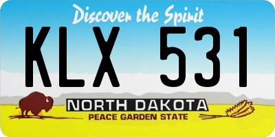 ND license plate KLX531