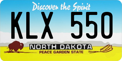 ND license plate KLX550