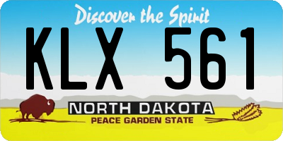 ND license plate KLX561