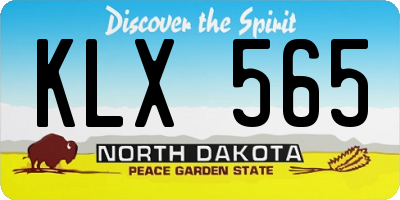 ND license plate KLX565
