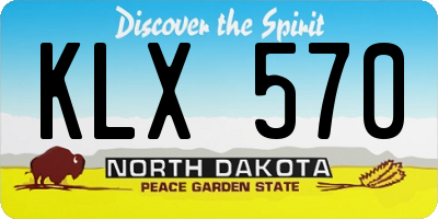 ND license plate KLX570