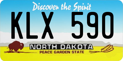 ND license plate KLX590