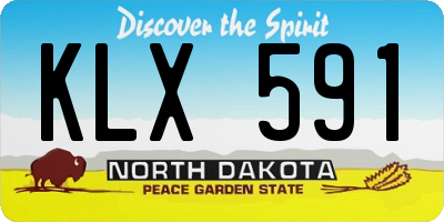 ND license plate KLX591
