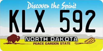 ND license plate KLX592