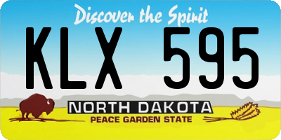 ND license plate KLX595