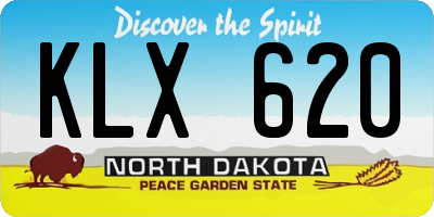 ND license plate KLX620