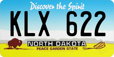 ND license plate KLX622