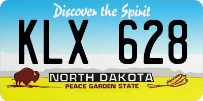 ND license plate KLX628