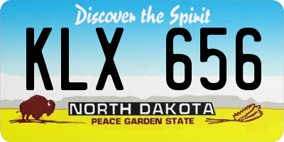 ND license plate KLX656
