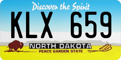 ND license plate KLX659