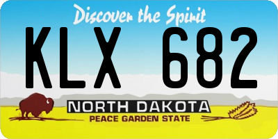 ND license plate KLX682