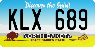 ND license plate KLX689