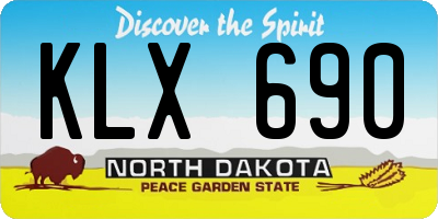 ND license plate KLX690