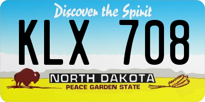 ND license plate KLX708