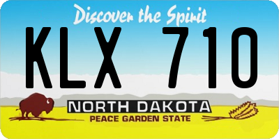 ND license plate KLX710