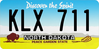 ND license plate KLX711