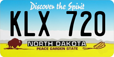 ND license plate KLX720