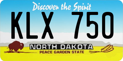 ND license plate KLX750