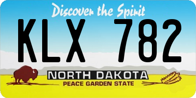 ND license plate KLX782