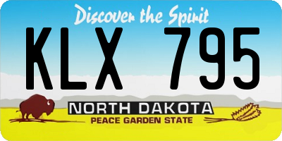 ND license plate KLX795