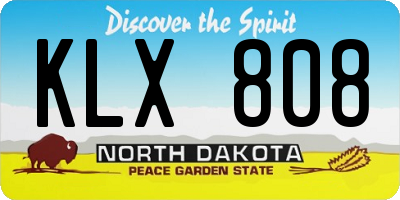 ND license plate KLX808