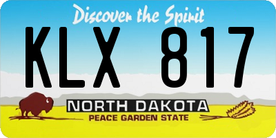 ND license plate KLX817