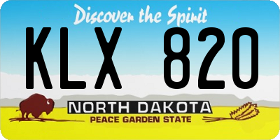 ND license plate KLX820
