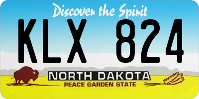 ND license plate KLX824