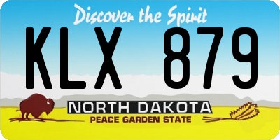 ND license plate KLX879