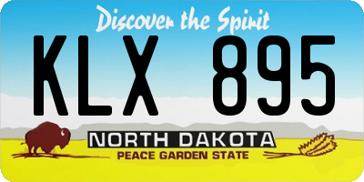 ND license plate KLX895