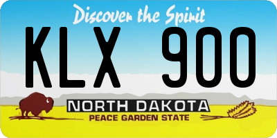ND license plate KLX900