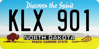 ND license plate KLX901
