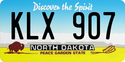 ND license plate KLX907