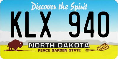ND license plate KLX940