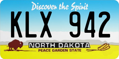 ND license plate KLX942