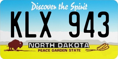 ND license plate KLX943