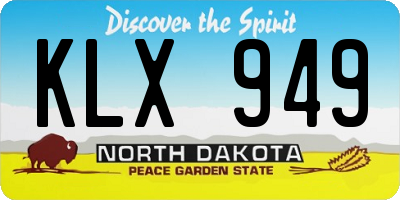 ND license plate KLX949