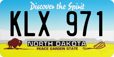 ND license plate KLX971