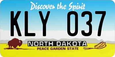 ND license plate KLY037