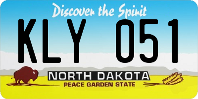 ND license plate KLY051