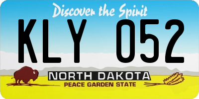 ND license plate KLY052