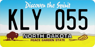 ND license plate KLY055